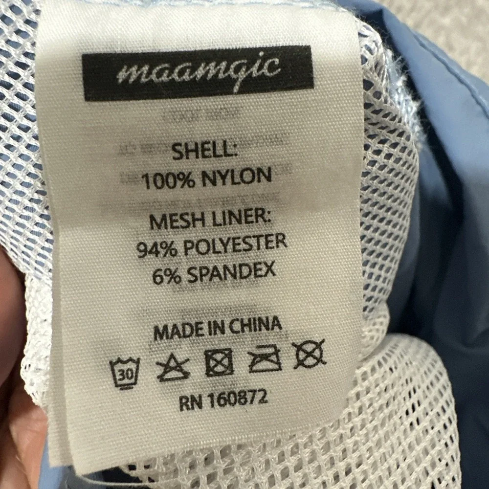 maamgic Men's Size M Swim‎ Trunks with Mesh Lining Quick Dry Drawstring Pockets